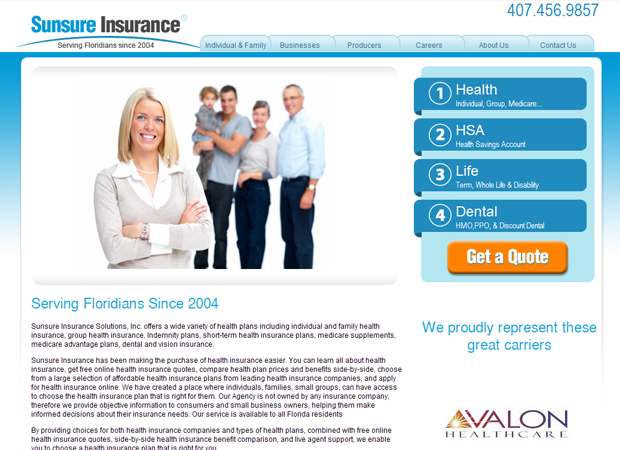 Insurance Agency Web Design - Health Insurance Web Design - Car Insurance Web Design - Insurance Company Website