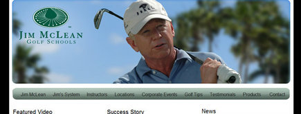 Web developer portfolio: Jim Mclean Golf School