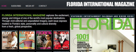 Web developer portfolio: Florida International Magazine