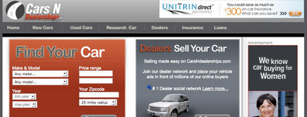 Web developer portfolio: Cars N Dealerships