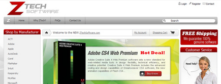 Web developer portfolio: Z-Tech Software