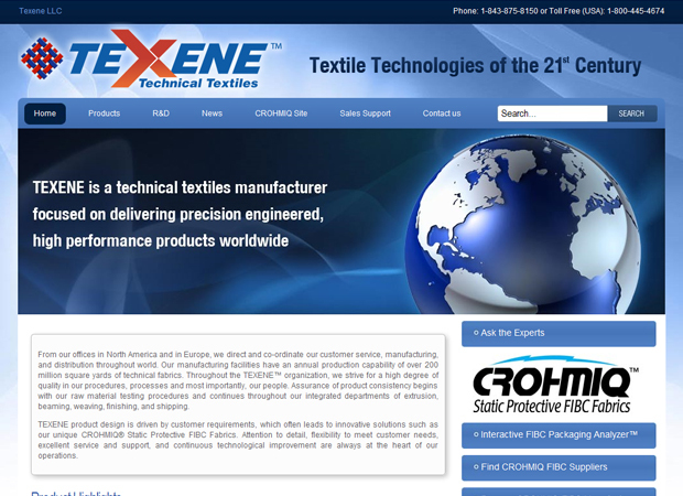 Textile Industry Web Design - Technical Textiles Web Design - Textile Manufacturer Web Design